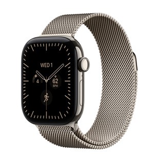 APPLE Watch Series 12 GPS + Cellular 42mm Natural Titanium Case with Natural Milanese Loop