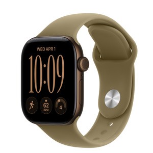 APPLE Watch Series 12 GPS 42mm Dark Bronze Aluminium Case with Olive Sport Band S/M