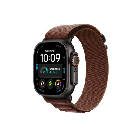 APPLE Watch Ultra 4 GPS + Cellular 49mm Black Titanium Case with Burgundy Alpine Loop - L