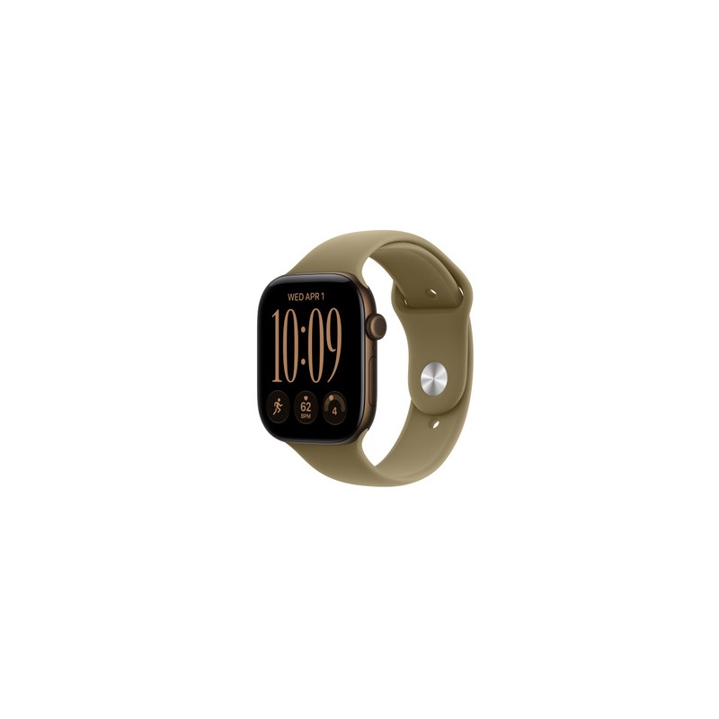 APPLE Watch Series 12 GPS + Cellular 46mm Dark Bronze Aluminium Case with Olive Sport Band M/L