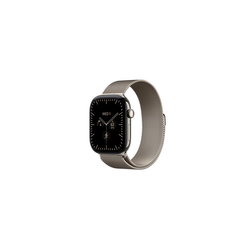 APPLE Watch Series 12 GPS + Cellular 46mm Natural Titanium Case with Natural Milanese Loop M/L