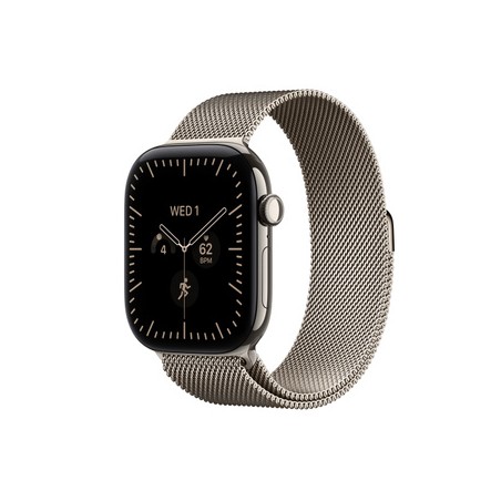 APPLE Watch Series 12 GPS + Cellular 46mm Natural Titanium Case with Natural Milanese Loop M/L