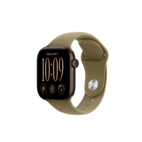 APPLE Watch Series 12 GPS + Cellular 42mm Dark Bronze Aluminium Case with Olive Sport Band S/M