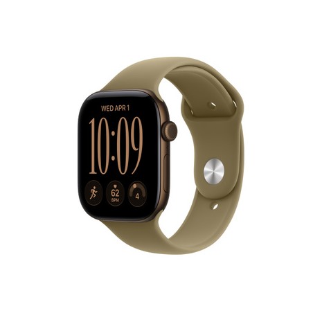 APPLE Watch Series 12 GPS 46mm Dark Bronze Aluminium Case with Olive Sport Band M/L