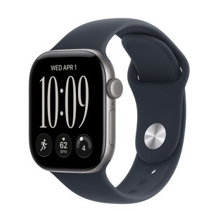 APPLE Watch Series 12 GPS + Cellular 42mm Space Grey Aluminium Case with Navy Blue Sport Band S/M