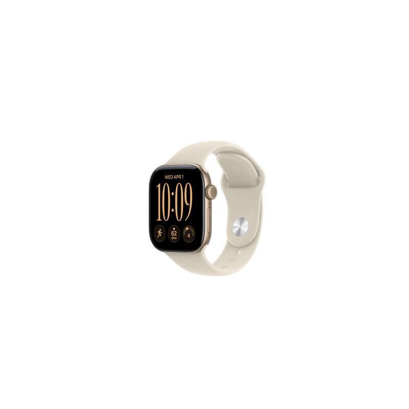 APPLE Watch Series 12 GPS + Cellular 42mm Light Gold Aluminium Case with Sand Sport Band S/M
