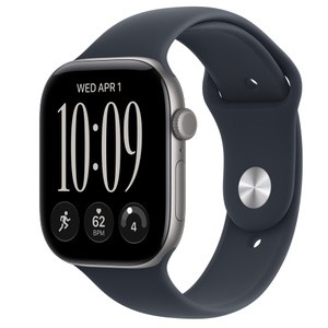APPLE Watch Series 12 GPS 46mm Space Grey Aluminium Case with Navy Blue Sport Band M/L