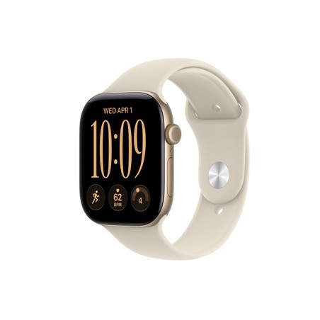 APPLE Watch Series 12 GPS 46mm Light Gold Aluminium Case with Sand Sport Band S/M