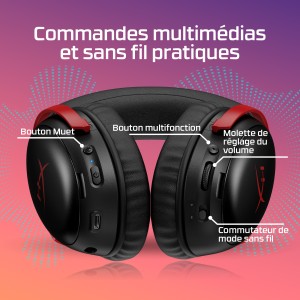 HyperX Cloud III S Wireless Black Gaming Headset Arceau Blu | JDB-Info