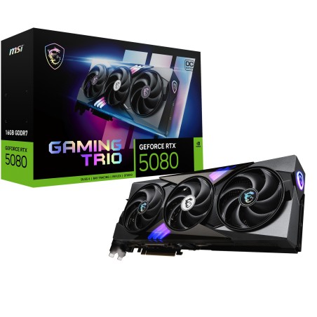 MSI GAMING GEFORCE RTX 5080 16G TRIO OC carte graphique NVI | JDB-Info