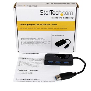 StarTech.com Hub USB 3.0 à 4 ports avec câble intégré - 5Gb | JDB-Info