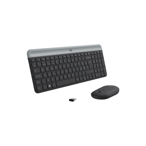 LOGITECH Slim Wireless Keyboard and Mouse Combo MK470 - GRAPHITE - CH - CENTRAL