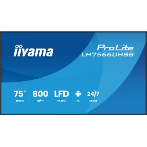 iiyama LH7566UHSB-B1AG Écran d'affichage dynamique Écran pl | JDB-Info