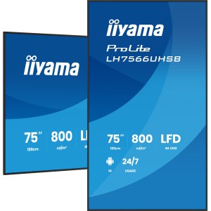 iiyama LH7566UHSB-B1AG Écran d'affichage dynamique Écran pl | JDB-Info