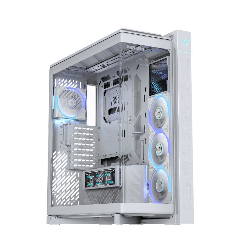 ASUS ROG CRONOX GR801 CURVE TG ARGB WHITE Midi Tower Blanc | JDB-Info