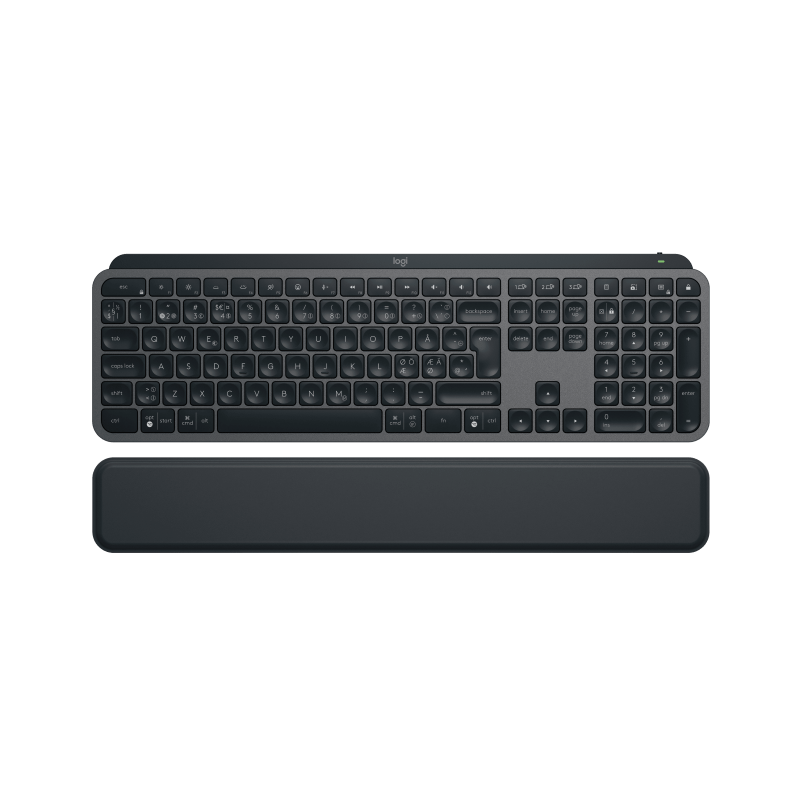 LOGITECH MX Keys S - GRAPHITE - PAN - BT - N/A - NORDIC-613 - PLUS PALMREST