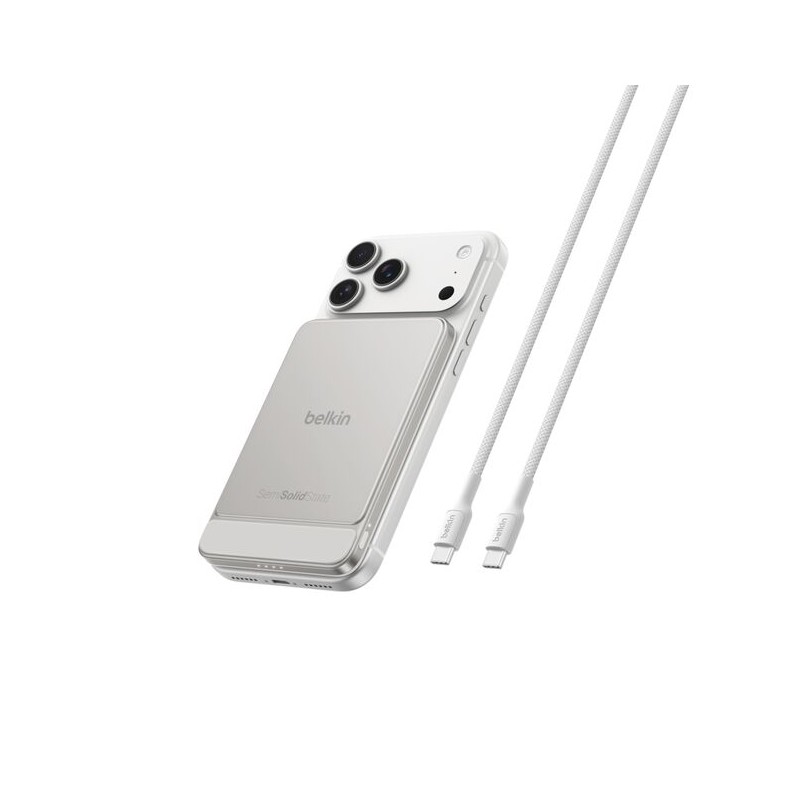 BELKIN Solid State 5k Qi2 15w PD20w Magnetic display Powerbank Sand metallic