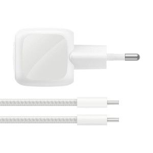 BELKIN BOOSTCHARGE 30W USB PD Wall Charger with PPS Silver w/2m C-C