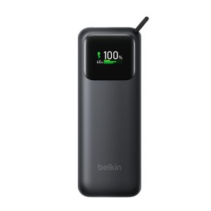 BELKIN ULTRACHARGE 11k PD60w Smart Display Power Bank with Retractable USB-C Cable Black