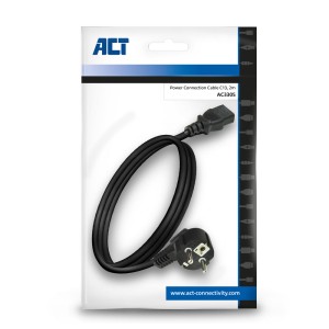 ACT AC3305 câble électrique Noir 2 m Prise d'alimentation t | JDB-Info