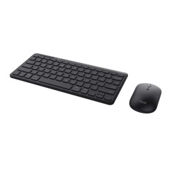 Trust Lyra clavier Souris incluse Bureau RF sans fil + Blue | JDB-Info