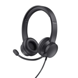 Trust Ayda Casque Avec fil Arceau Appels/Musique Noir | JDB-Info