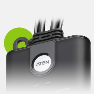 ATEN CS22HF commutateur écran, clavier et souris Noir | JDB-Info