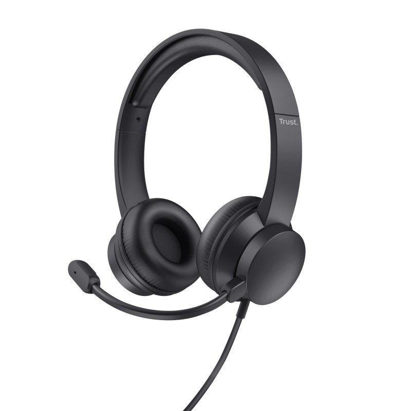 Trust Ayda Casque Avec fil Arceau Appels/Musique Noir | JDB-Info