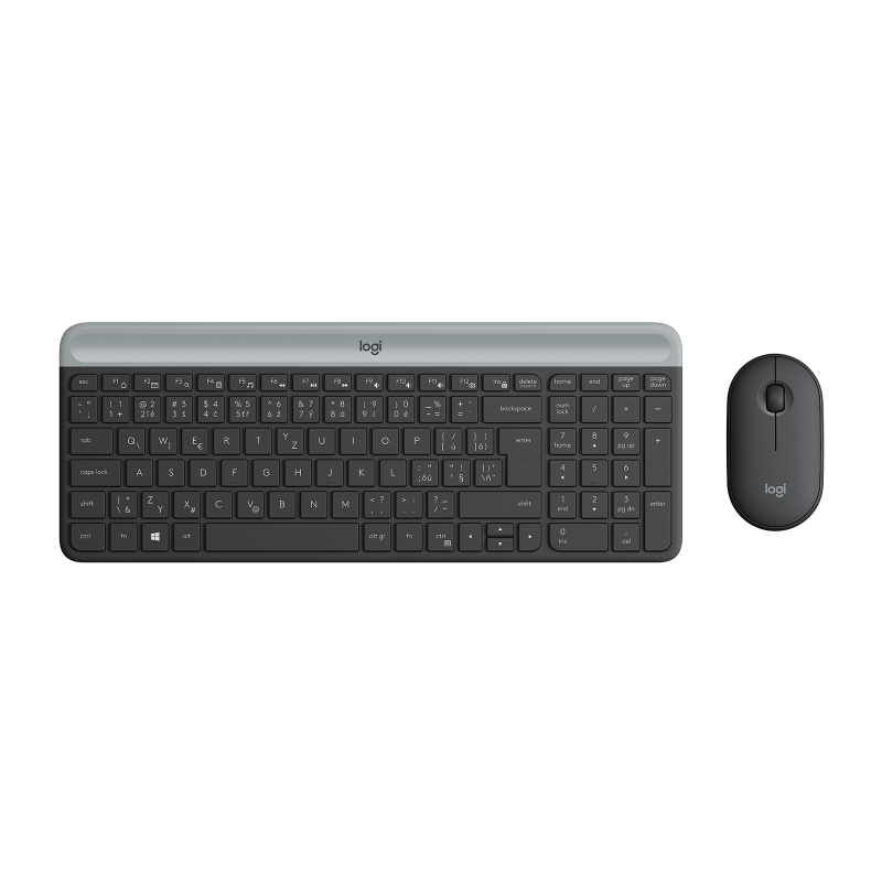 LOGITECH Slim Wireless Keyboard and Mouse Combo MK470 - GRAPHITE - CZE-SKY - INTNL