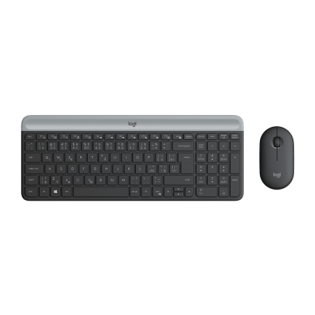 LOGITECH Slim Wireless Keyboard and Mouse Combo MK470 - GRAPHITE - CZE-SKY - INTNL