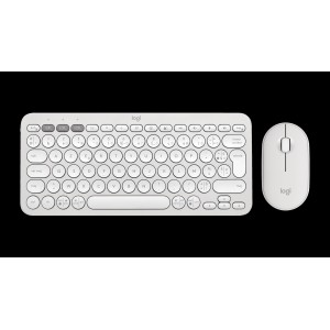 LOGITECH Pebble 2 Combo - TONAL WHITE - (FRA) - 2.4GHZ/BT - N/A - CENTRAL-419 - UNIVERSAL