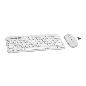 LOGITECH Pebble 2 Combo - TONAL WHITE - (FRA) - 2.4GHZ/BT - N/A - CENTRAL-419 - UNIVERSAL