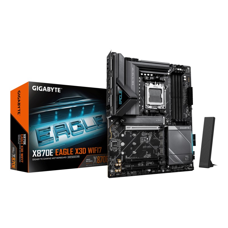 GIGABYTE X870E EAGLE X3D WIFI7 AMD X870E Emplacement AM5 AT | JDB-Info