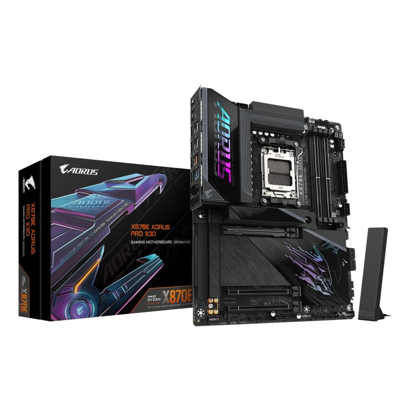 GIGABYTE X870E AORUS PRO X3D AMD X870E Emplacement AM5 ATX | JDB-Info