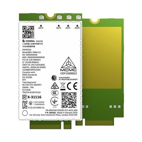 DELL DW5933E Interne WWAN 4670 Mbit/s | JDB-Info
