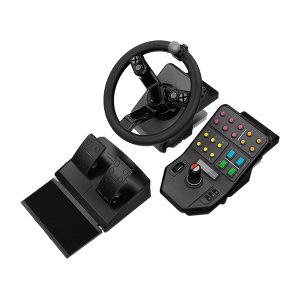 LOGITECH Heavy Equipment G-Series wheel and pedals set wired for PC