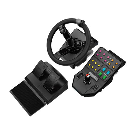 LOGITECH Heavy Equipment G-Series wheel and pedals set wired for PC