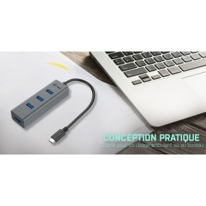 i-tec Metal C31HUBMETAL403 hub & concentrateur USB 3.2 Gen | JDB-Info