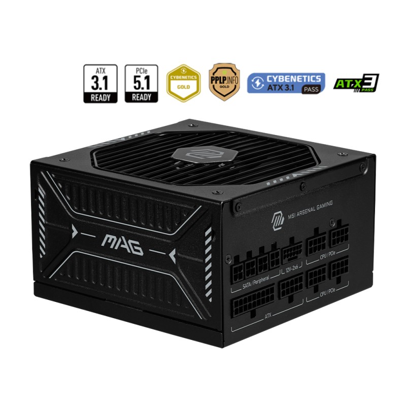 MSI MAG A850GLS PCIE5 unité d'alimentation d'énergie 850 W | JDB-Info