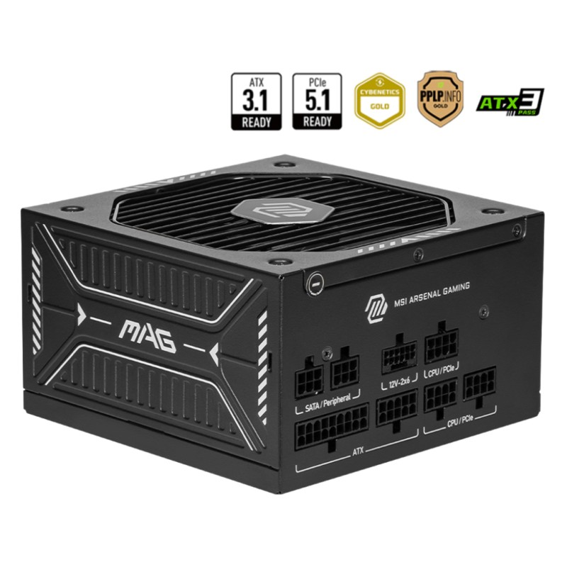 MSI MAG A650GLS PCIE5 unité d'alimentation d'énergie 650 W | JDB-Info