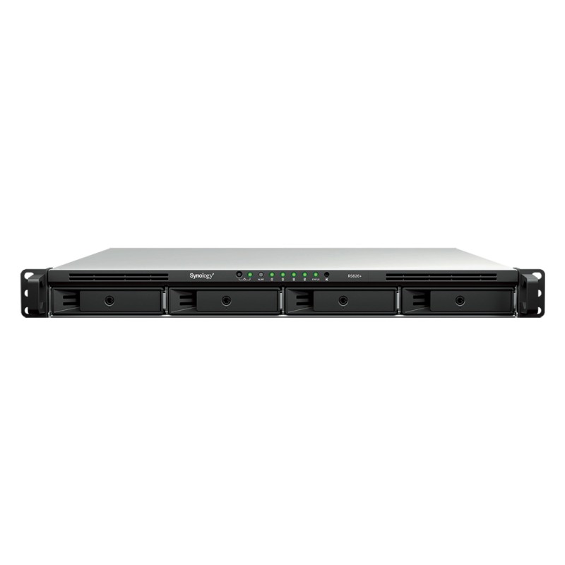 SYNOLOGY RS826+ 4-Bay NAS-Rackmount AMD Ryzen Embedded V1500B 4Go DDR4 ECC SODIMM