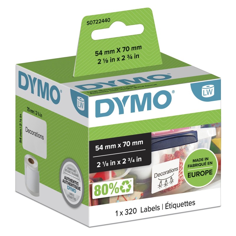 DYMO LW - Multi-Purpose Labels - 54 x 70 mm - S0722440 Blan | JDB-Info