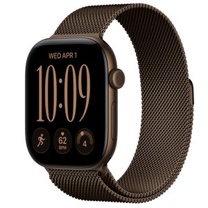 APPLE Watch Series 12 GPS 46mm Dark Bronze Aluminium Case with Dark Bronze Milanese Loop S/M