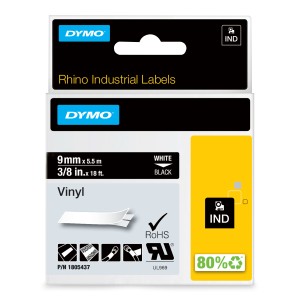 DYMO 1805437 ruban d'étiquette Blanc sur noir | JDB-Info