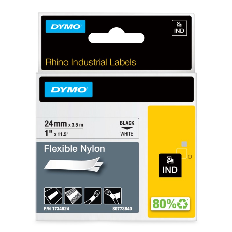 DYMO 24mm Flexible Nylon Tape ruban d'étiquette D1 | JDB-Info