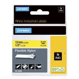 DYMO 18490 ruban d'étiquette Noir sur jaune | JDB-Info