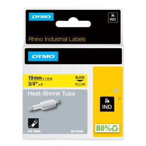 DYMO 18058 ruban d'étiquette Noir sur jaune | JDB-Info