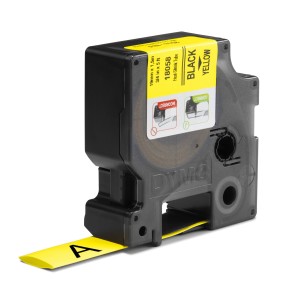 DYMO 18058 ruban d'étiquette Noir sur jaune | JDB-Info