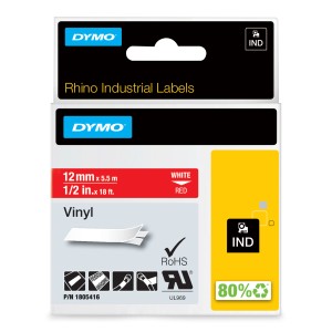 DYMO 1805416 ruban d'étiquette Blanc sur rouge | JDB-Info