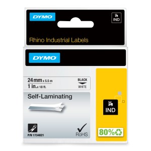 DYMO 24mm RHINO Self-Laminating Vinyl tape ruban d'étiquett | JDB-Info